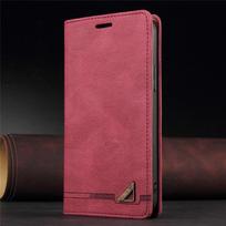 Leather Phone Case For Xiaomi RedMi Note 15 14 13 12 Pro Plus 14S 11S 10S 11 10 9S 8 Pro 15C 14C 13C 4G Anti-theft Brush Wallet Redmi Note 10 (10S) raudona