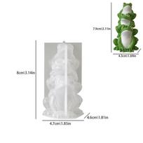 Frog Candle Mold 3D Silicone Frog Mould Aromatherapy Plaster Mould for Soap Clay Cement Resin Craft Home Accent Family Friends