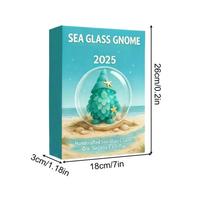 Christmas Calendar Advent 2025 2D Acrylic Ornament 24 Days Sea Glass Gnome Countdown Calendar to Christmas Toys for Learning 24PCS