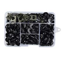 195pcs Motorcycle Fairing Screw Nut Kit Bodywork Screws Motorcycle Universal Kit Black