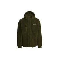 Men's adidas originals Polar Fleece Wb Logo Embroidered Sports Hooded Jacket Dark Olive Green HN0389 S