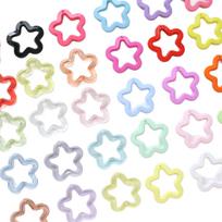 Vibrant Star Pendant DIY Phone & Bracelet Bead Accessories skaidri raudona spalva