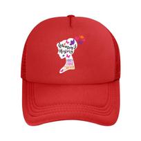 Womens History Butterfly Graphic  Mesh Baseball Cap Hip Hop Adjustable