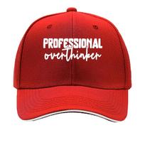 Adjustizable Snapback for both Unisex  Women PROFESSIONAL OVERTHINKER Print Cap  Lightweight Washa Sandwich Baseball Cap One Size