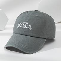 MAKEFGE Unisexs Classic Washed Baseball Cap with Bicycle Print  Soft Breathable Polyester for Outdoor Sports  Casual Wear Adjustable