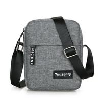 Men's Small Trendy Shoulder Bag, Small Messenger Bag, Fashi Simple Nyl Mobile Phe Bag pilka spalva