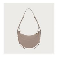 French Niche Women's Bag Armpit Dumplings Camel Leather Crescent Bag High-capacity Messenger Bag For Women
