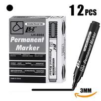 12Pcs/Box Large-Capacity Marker 10Mm Nib Oil-Based Big-Ended Marker Pen Refillable Waterproof Non-Erasable A5