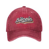 Bitcoin Retro Logo Unisex Women Baseball Cap BTC Crypto Currency Distressed Denim Caps Hat Outdoor Running Golf Gift Snapback Hat One Size