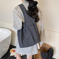 Lazy style large capacity canvas bag female 2026 new card color shoulder bag casual commuter bag versatile shopping bag