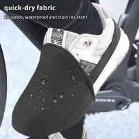 1 Pair Cycling Shoes Covers Windproof Half Palm Toe Protector Road Bike Overshoes Warm Anti Slip Motorbike Boots Accessories A