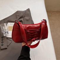 Ballet Inspired Sling Bag with Crisscross Strap Sweet Cool Style Pure Color Underarm Purse for Daily Fashi Shoulder Bag