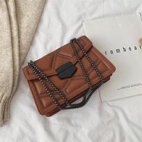 Rivet Chain Small Crossbody Krepšiai Moterims Pečių Messenger Bag Lady Rankinės 23.6*16.5*9.5cm ruda