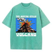 benber vintage Oversized Women Washed TShirts Volcano Manga Printed Tee Shirts Cotton Distressed Oversize Tees Vintage Female Clothes S