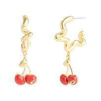 COACH Brand Design Metal Earrings Women's Gold auksas