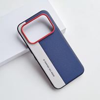 Case For Nothing Phone 4A 4A Pro Luxurious Patchwork Plain Leather Anti-fingerprint Cover For nothing Phone4A Shockproof Funda Nothing Phone (4a) mėlyna