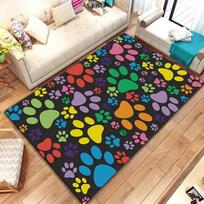 Colorful Paw Pattern Door Mat,Non-slip Area Rug,Garden Carpet for Entrance Kitchen Living Room Laundry Bathroom Home Decor 40x60cm 16x24 inch