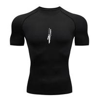 Jujutsu Kaisen Anime Black Compression Gym Shirt Athletic Workout Top S-3XL M