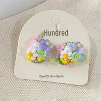 Vibrant Dopamine Flower Earrings for Women - Sweet, Stylish & Versatile Studs
