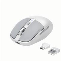 Wireless Mouse, Connects to 3 Devices, 2.4G Bluetooth, USBType-C Receiver, Quiet, Lightweight, 100016024003200 DPI, 6 Buttons (ForwardBack),