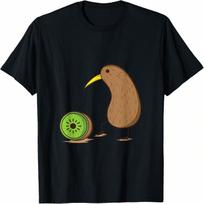 Kiwi Bird Is Divided Like A Kiwi Fruit T-Shirt S įvairiaspalvis