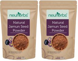 Neuherbs Natural Jamun Seed Powder Rich in Vitamin C Iron Fiber for Healthy Digestion Daily Wellness 200g x pack of 2