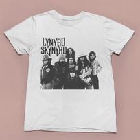 Lynyrd Skynyrd Southern Rock Band Unisex White Cotton T-shirt Reprint M
