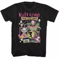 Killer Klowns From Outer Space Comic Boxes Black T-Shirt XXXXL