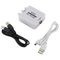 RCA To RF RCA  AV To RF Converter AV To RF AV To RF Amplifier   for TV/VHS VCR/DVD Recorder juoda/balta