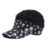 Men's Wig Prank Hip Hop Flat Cap - Trendy Unisex Street Style Baseball Hat M (56-58 cm)