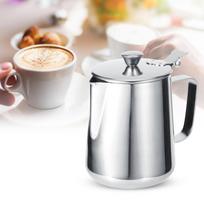 Thicken Design Milk Frothing Pitcher With Lid Latte Art Cup Milk Frothing Cup  Home Coffee 600ml