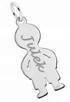 Charms Do Pandora Chłopiec Charms Syn Srebro 925 Grawer