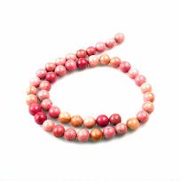 Koni Handmade Rosewood Grain Peach Blossom Jade Beads for DIY Jewelry Accessories