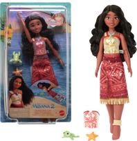 Mattel Disney Moana 2 Toy Swimming Tau Tai Moana Fashion Doll with 2 Accessories Color-Changing Bodies & Kick Legs, Inspired by the Movie