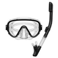 Pro Snorkeling Set: Anti-Fog Liquid Silicone Mask with HD Tempered Glass for Wide-View Diving One Size