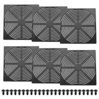 PATIKIL 6-Pack PC Case Fan Dust Grille, 205x205mm, with Screws, Cooling Fan Grille, PC Dust Filter, PVC Dust Mesh, Black