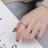 Beixi S925 Sterling Silver Mahjong Thirteen Orphans Ring - Women's Retro Riches Index Finger Jewelry Adjustable Open Size