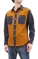 KOJIMA GENES Long Sleeve Shirt Fujikinbai Duck Combo Camel L RNB-2081