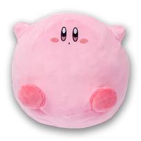 Fluffy and cute Kirby plush cushion, large size (approx. 50cm), official merchandise.