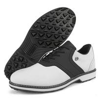 New High-Soled Leather Golf Shoes: Spike-Ready, Wear-Resistant, and Non-Slip for Outdoor Training 43