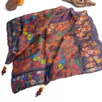 Ben Su Jiu Yi Original Women's Retro Artistic Linen Silk Scarf – Versatile 70x70 cm Square or Triangle Design