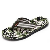 Men's Camouflage Shiny Soft Sole Flip-Flops, Large Size 47 - Summer Outdoor Beach Shoes 37