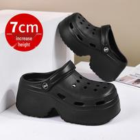Women's Thick-Soled Perforated Sandals: Non-Slip, Odor-Resistant EVA, Fashionable Height-Boosting Summer Style