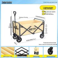 Portable Foldable Camper Van Cart: Hand-Pulled Travel Trailer for Kids, Outdoor Use.