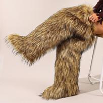 72cm New Winter Women's Faux Fur Snow Boots: Flat Heel Over-the-Knee Style 36 ruda