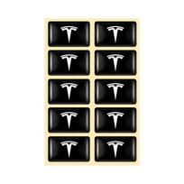 3D Fashion Car Interior Epoxy Body Sticker For Tesla Model 3 Model S Model X Model Y Roadster Invader Coil Mod WYE K80 SpaceX 10pcs