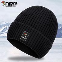 Unisex Fleece-Lined Winter Knitted Beanie One Size (55-60CM)