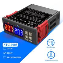 STC-3008 dual digital temperature controller DC12V/24V AC110-220V temperature regulator with heater and cooler thermostat