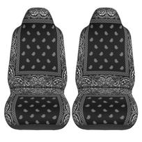 Ethnic Bohemia Style Paisley Bandana Print Car Seat Covers for Women Man Universal Auto Front Seats Protector Fits for Car SUV juoda