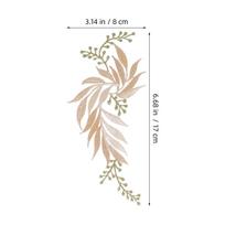 2Pcs Lovely Patch Decorations Leaf Embroidery Applique Iron on Patch for DIY Clothing Patches Hats Collars Pants Sheets geltona